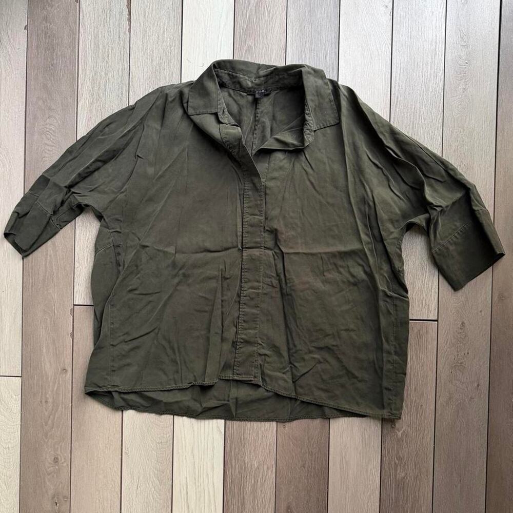 Cos oversized olive green button